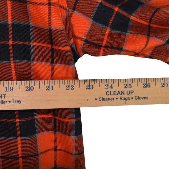 Dixxon WorkForce Flannel XL Orange Black Plaid Parts Unlimited Patch Huntsville - Picture 5 of 7